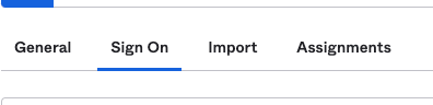 General Sign On Settings