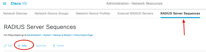 Radius servers sequence