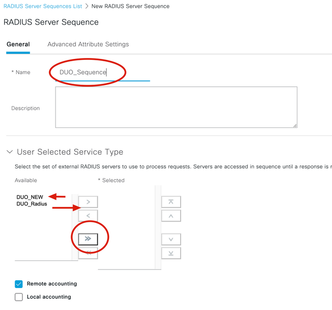 Radius servers sequence2