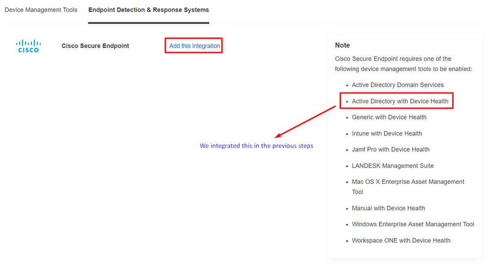 Trusted EndPoints Active Directory With Device Health Integration