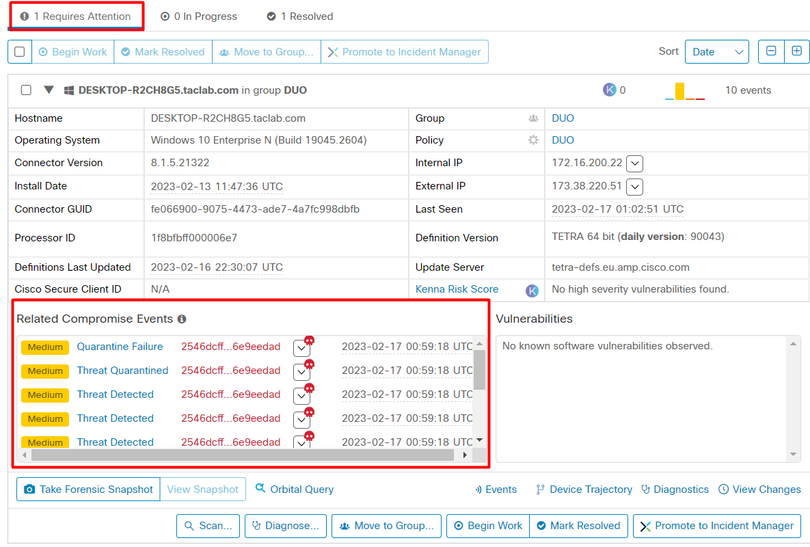 Cisco Secure Endpoint Triage