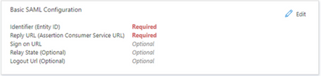 Azure Basic SAML Configuration