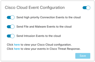 FMC 6.6.1+ Upgrade Tips - Cisco Cloud Event Configuration tile allows selecting which events will be sent to SecureX