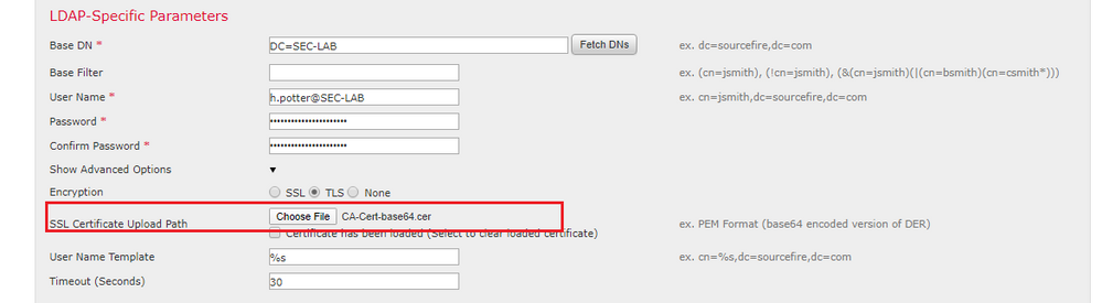 Upload CA Certificate for Server Certificate Verification in Cisco FMC