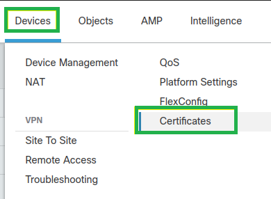 Configuration on the FTD via FMC