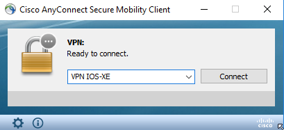 AnyConnect UI - 연결 준비
