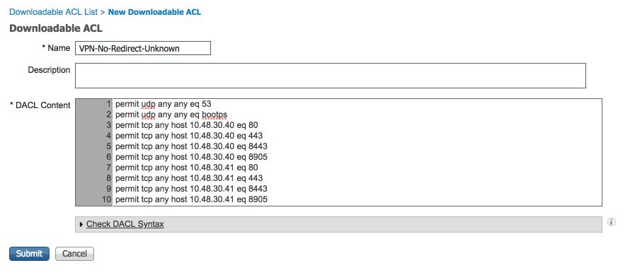 Position de Cisco ISE - Configurer une liste de contrôle d'accès téléchargeable