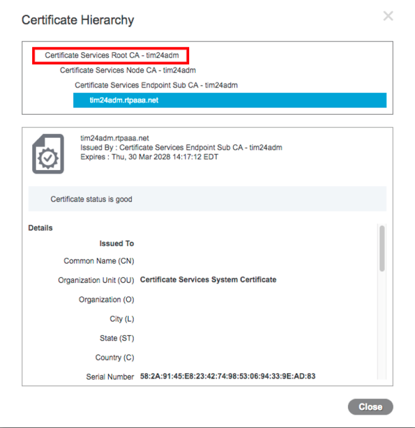 Cert Services Root