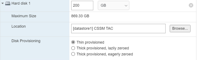 Configuration of disk