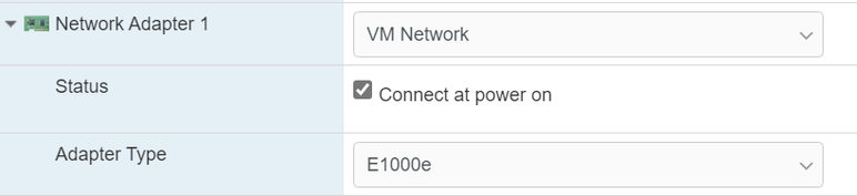 Configuration of network settings