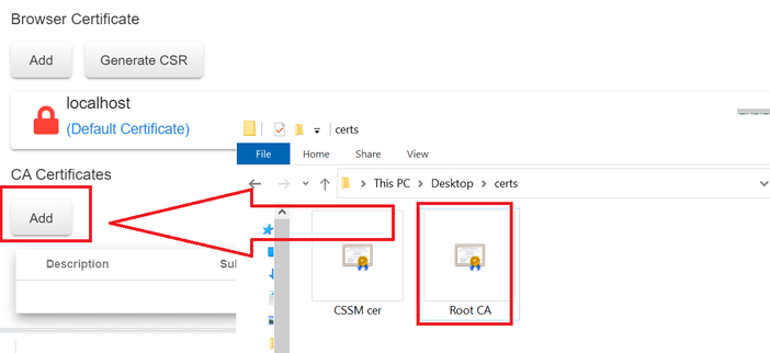 Uploading Root CA