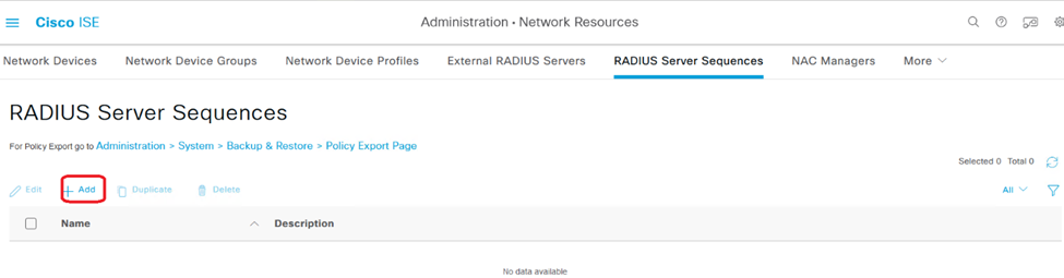 RADIUS-Serversequenzen