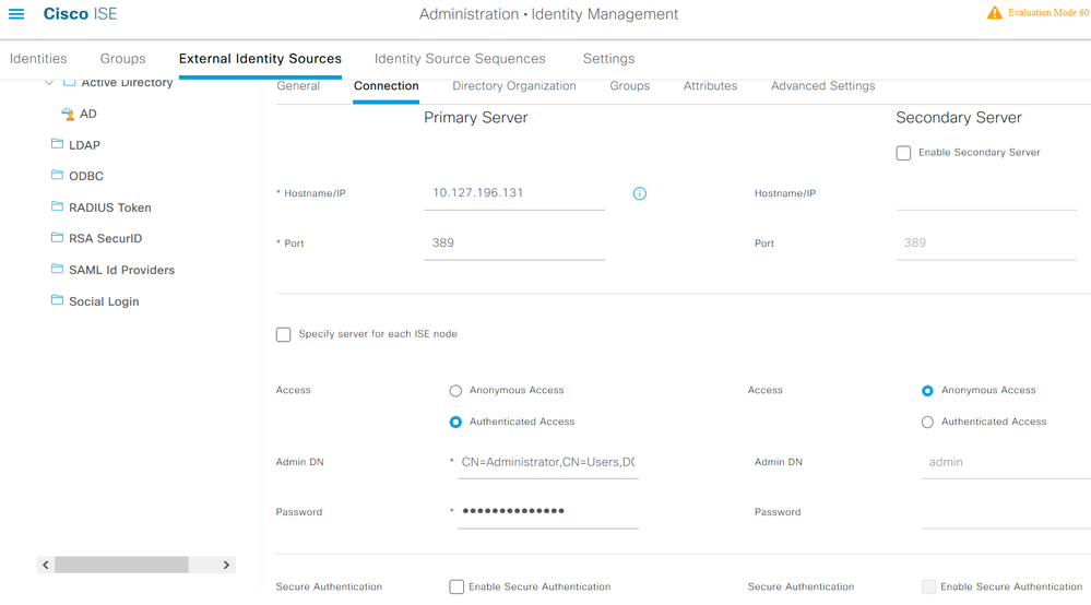 LDAP Connection Settings