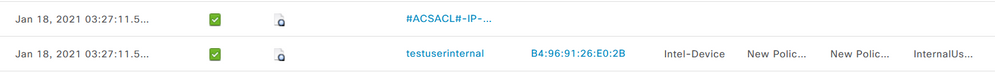 Check the RADIUS Live Logs to Verify the User Authentications - Internal User