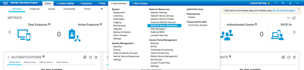 Configurazione delle sequenze di server RADIUS per server RADIUS esterni su ISE