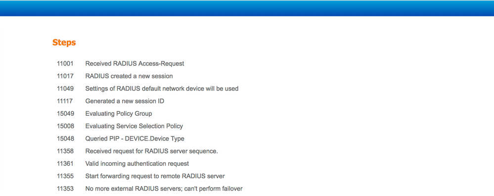 Risoluzione dei problemi relativi ai server RADIUS esterni inattivi e ai problemi di failover in ISE