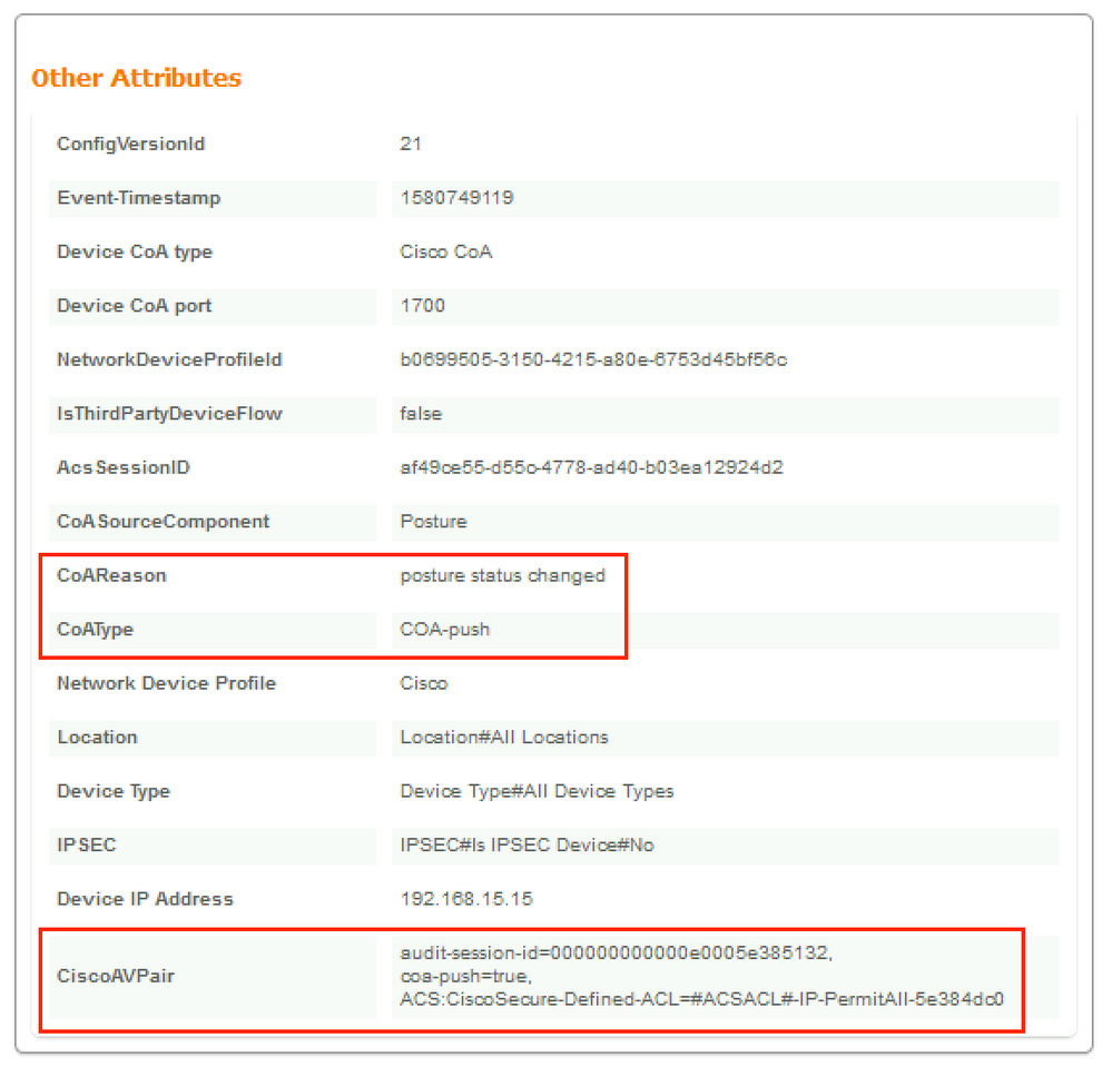 ISE detailed live log report - Authorization policy FTD-VPN-Posture-Unknown is matched and as result