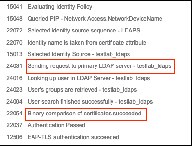 Send Request Primary LDAP Server