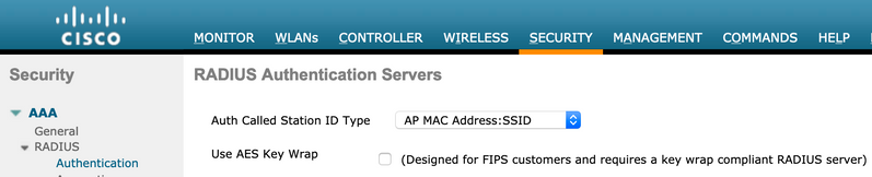 Configure Radius authentication server settings