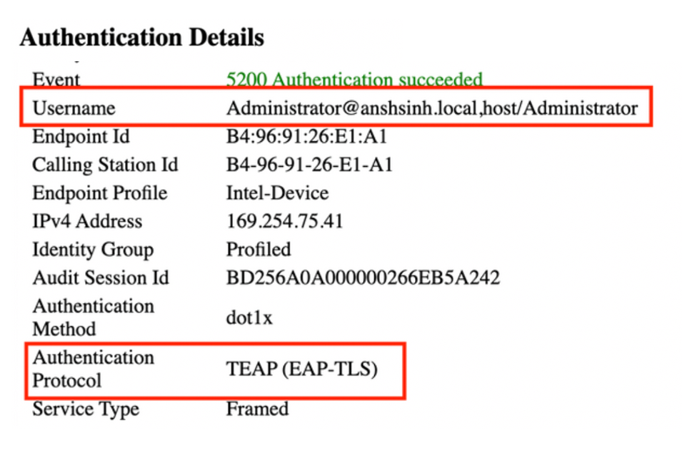 User and Machine Authentication - 5200 Authentication Succeeded