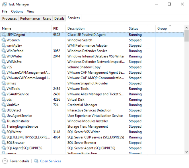 Verify Agent Services on the Windows Server