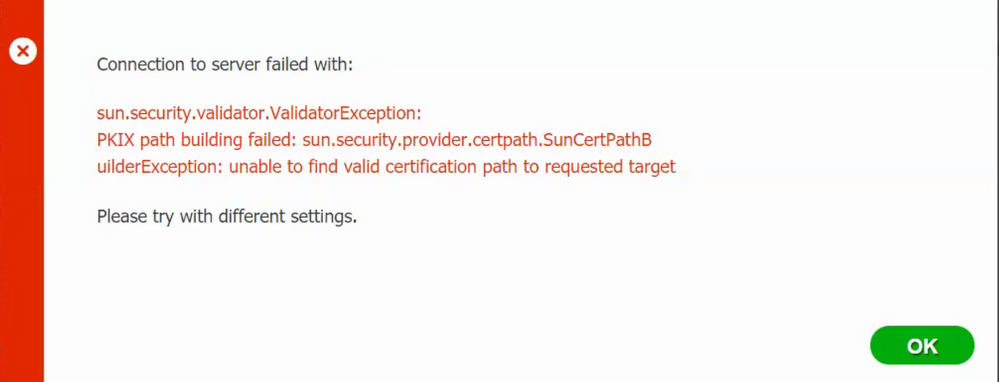 Integrate Intune MDM with ISE - Connection to the Server Failed Error Message