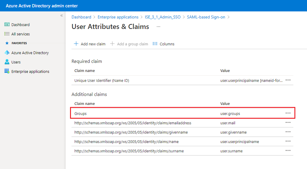 User Attributes and Claims