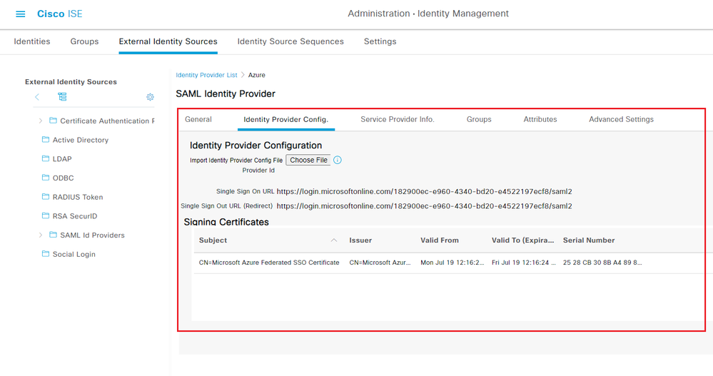 Identity Provider Configuration