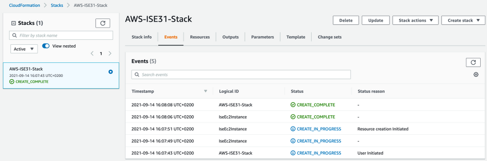 Cisco ISE on AWS - Verify Stack