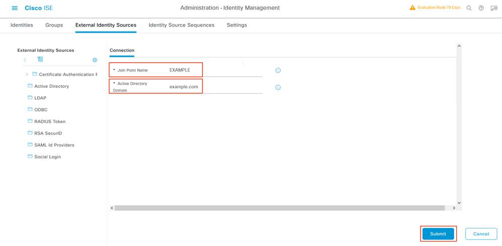 Cisco ISE on AWS - ISE AD. Domain