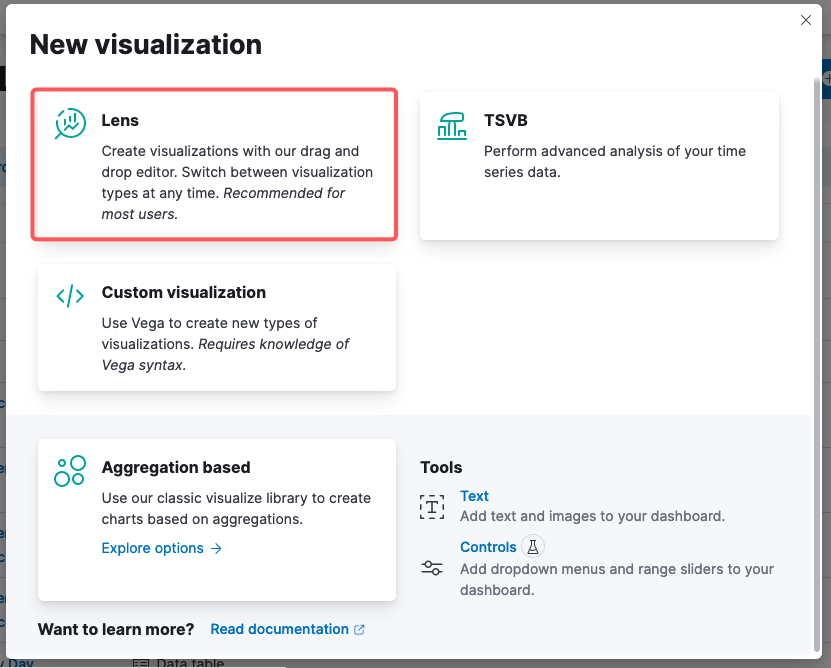 Select visualization type