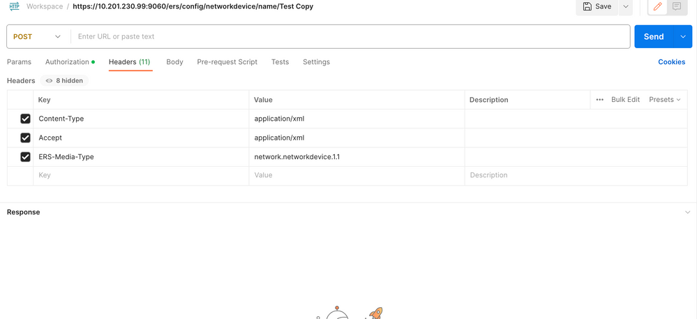 Postman XML Header Configuration