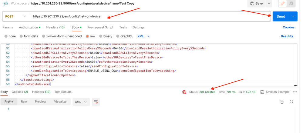 Postman XML Success Example