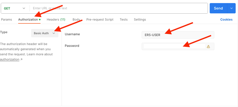 Postman Authorization Settings