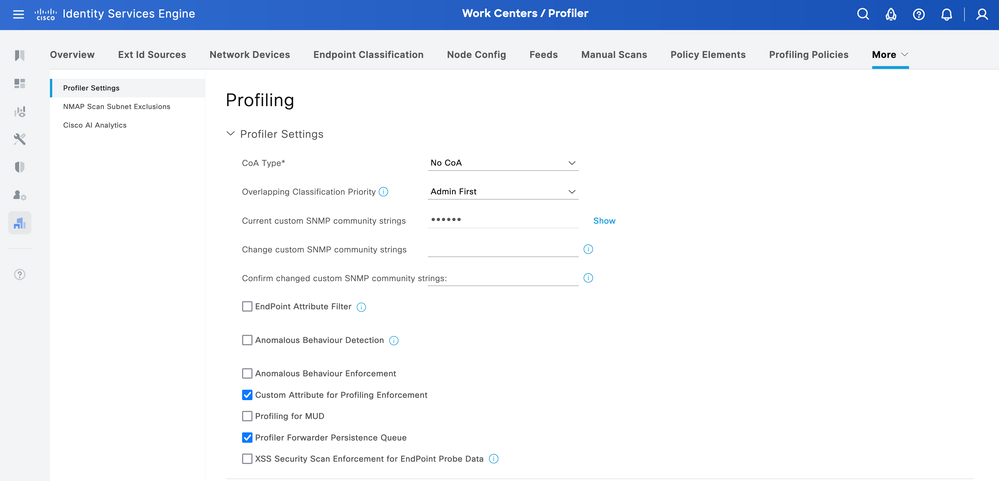 Enable Custom Attribute for Profiling Enforcement