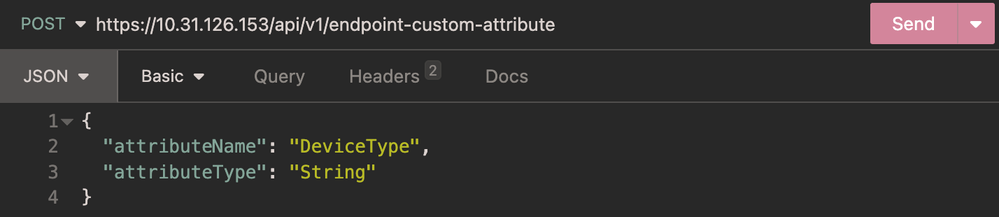 Body Endpoint Custom Attribute