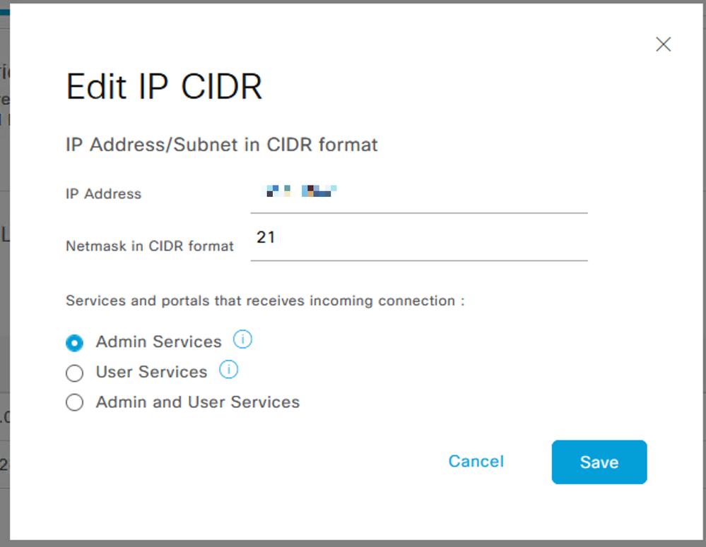 Edit IP CIDR