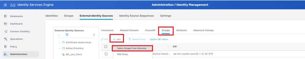 Select Groups from Directory