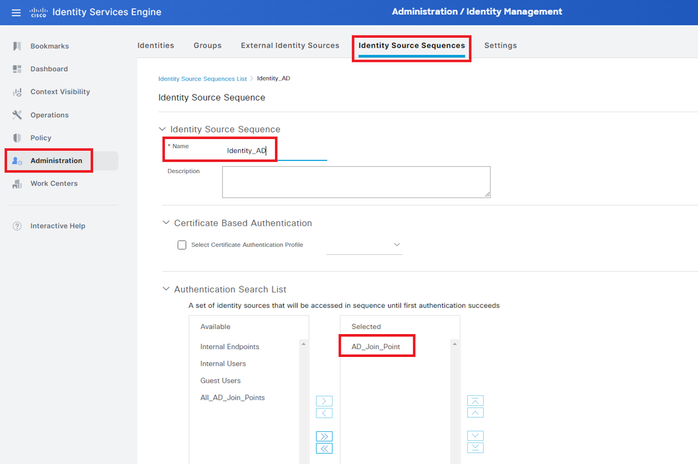 Add Identity Source Sequences