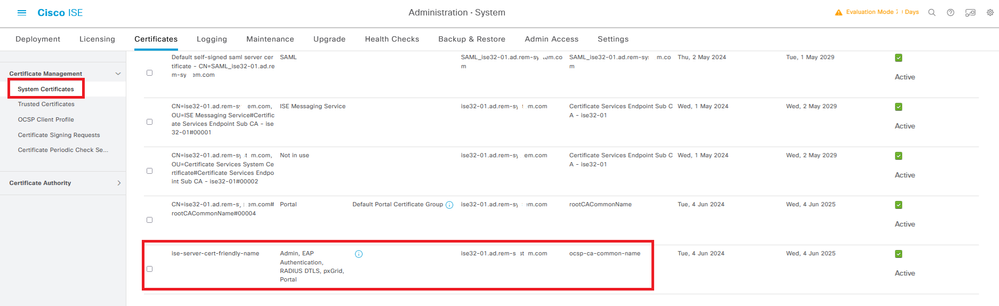 Certificato server