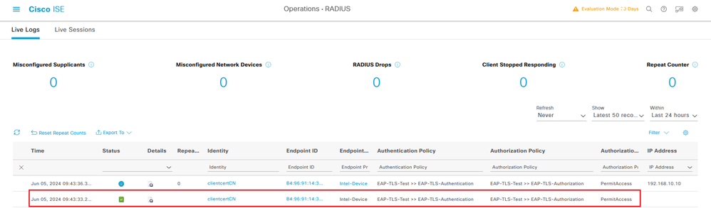 Registro Radius Live