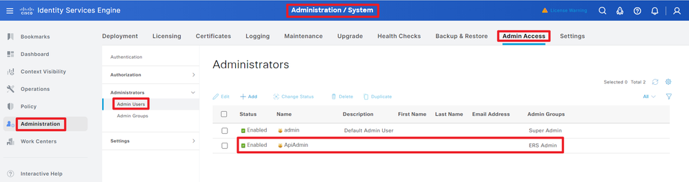 Amministratore API