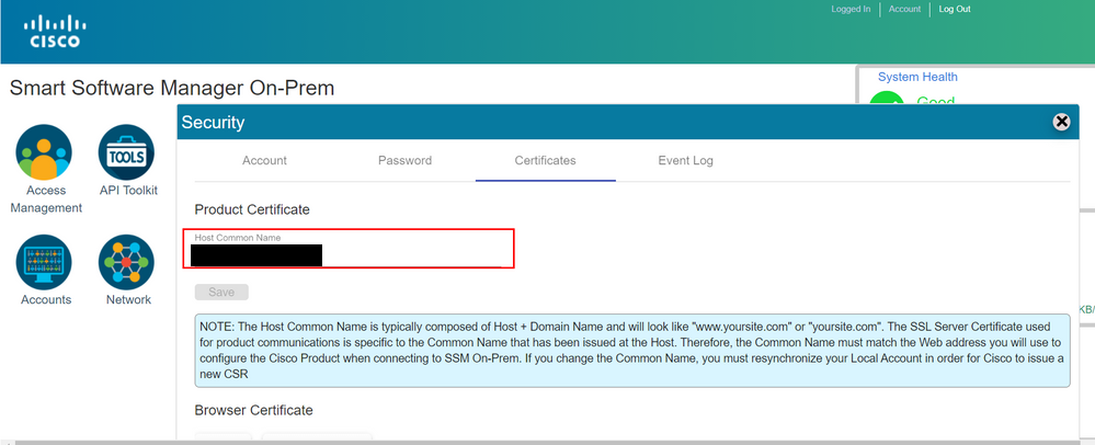 SSM On-Prem Configuration