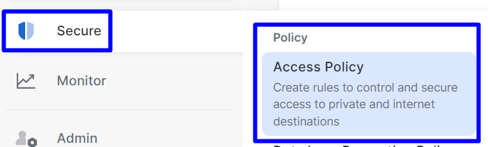 Secure Access - Access Policy