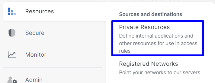 Secure Access - Private Resource