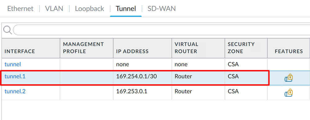 Palo Alto - Túnel configurado