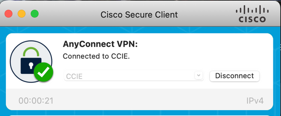 AnyConnect VPN Connected