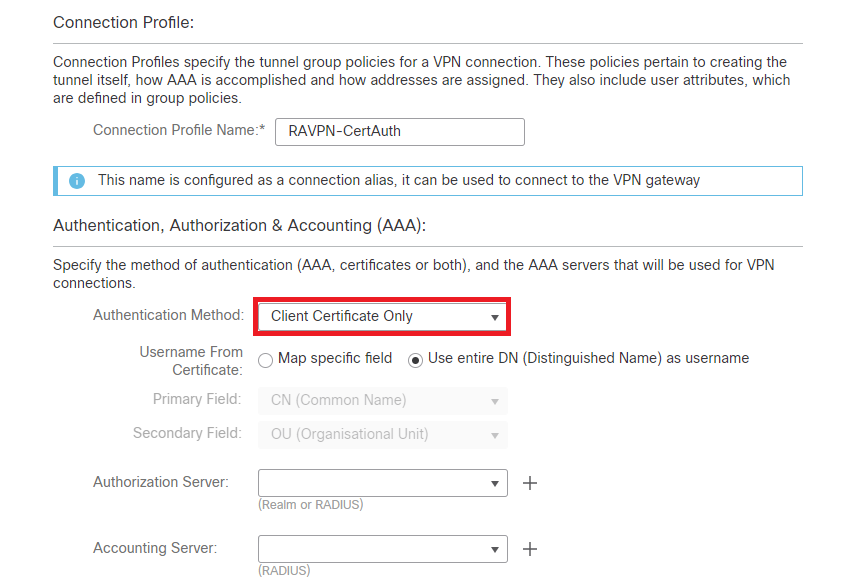 Select Authentication Method