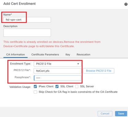 Details van certificaatinschrijving