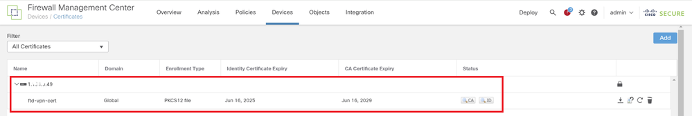 Status van certificaatbinding